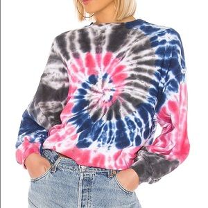 Agolde balloon sleeve sweatshirt tie dye